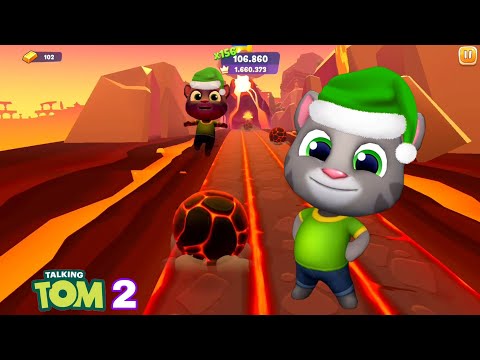 Talking Tom Gold Run 2 New Christmas Update - Mini Tom vs Boss Raccoon - Android iOS