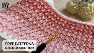 SUPER EASY Crochet Pattern for Beginners!⚡️🧡 Crochet Stitch for Baby Blanket, Bag, Scarf & Sweater