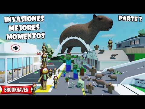 RECOPILACIÓN DE INVASIONES - MEJORES MOMENTOS ( ROBLOX ) ( BROOKHAVEN ) PARTE 3
