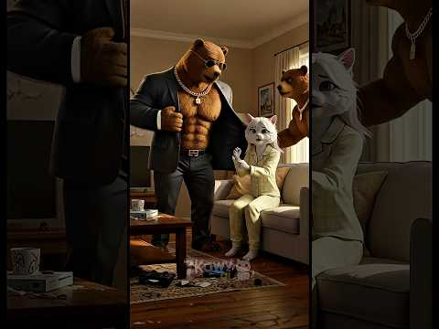 دخلوا على مراته وابنه البيت وهو مش موجود💔شوفوا عمل ايه😱🔥 #shortvideo #cat #ai #shorts