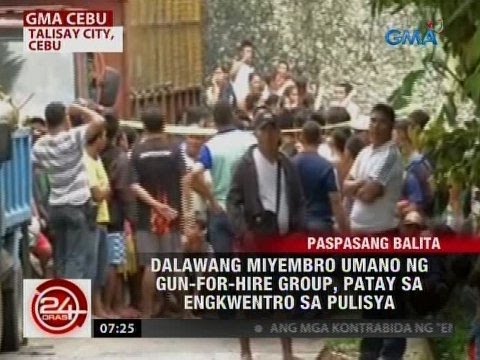 2 Miyembro Umano Ng Gun For Hire Group Patay Sa Engkwentro Sa Pulisya