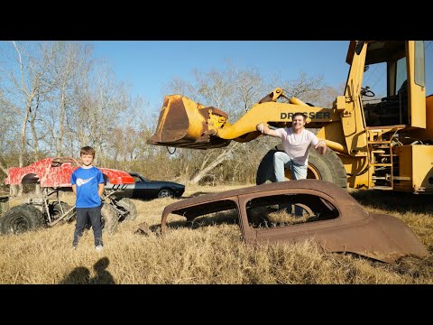 Digging up Abandoned Car