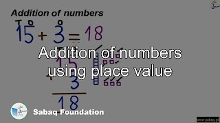 Addition of numbers using place value