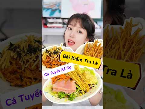 Thử Thách Ăn Cá Tuyết Xé Tự Chế Siêu Ngon #food #thửthách