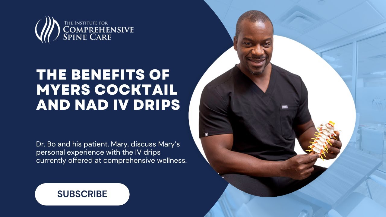 Doctor discussing IV drip benefits with patient.