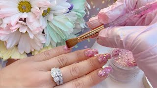 💖UÑAS ACRÍLICAS💅🏼CON GLITTER💖