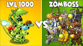 PvZ All PEA Plants LEVEL 1000 Power-Up vs ALL Final Bosses Fight! - PvZ 2 Final Bosses