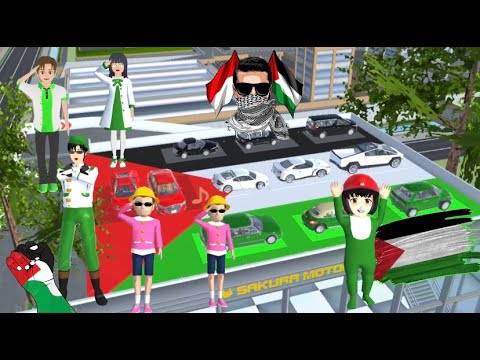 Yuta Bantu Tentara Palestina Kumpulin Mobil Sesuai Warna Bendera | SAKURA School Simulator