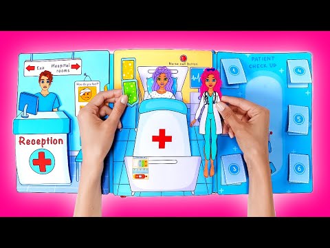 Paper Hospital Routine 🏥Craft & Play Pretend Doctor!