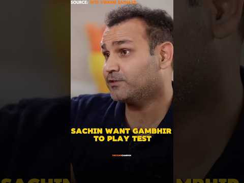 Sachin want Gambhir to play as opener #cricket #indiancricketer #sehwag #tendulkar #gambhir #podcast