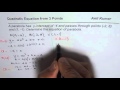 Finding Quadratic Equations from Points