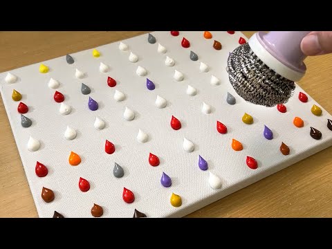 Iron Scrubber Painting / How to Paint a Forest / Easy Creative Art