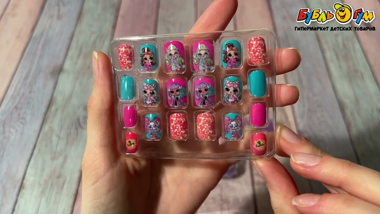 Набор для маникюра Милая леди лак и накладные ногти с наклейками с 3лет - видео