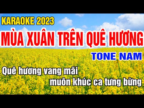 Karaoke Mùa xuân trên quê hương Tone Nam Nhạc Sống gia huy karaoke