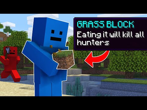 Minecraft Manhunt, But You Can Eat Blocks...
