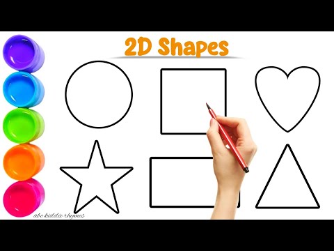 Learn 2D Shapes Drawing and Coloring Activity | 2d Shapes | Shapes Name | Shapes Drawing | Shapes