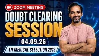 Live doubt clearing session | Zoom Meeting | TN Medical Selection 2026
