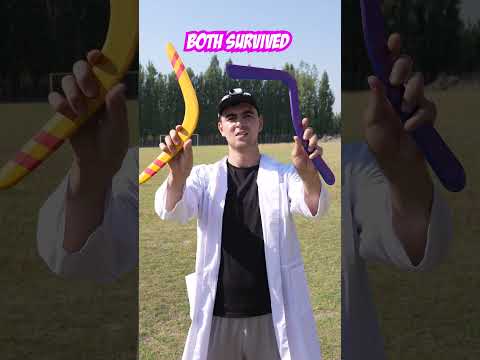 3D Printed Boomerang vs Real Boomerang