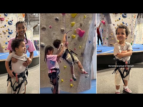 Khloé Kardashian's Daughter True Helps her Brother Tatum Rock Climb for the First Time