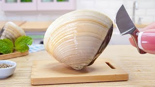 Recipe for Seafood Lover | Delicious Miniature Baked Stuffed Clams | ASMR Cooking Mini Food
