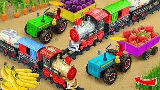 Diy tractor mini Bulldozer to making concrete road | Construction Vehicles, Road Roller #599