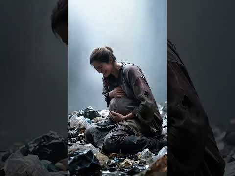 Don’t Waste Food! Brave Puppy Helps Homeless Pregnant Woman ❤️ #Shorts #Heartwarming