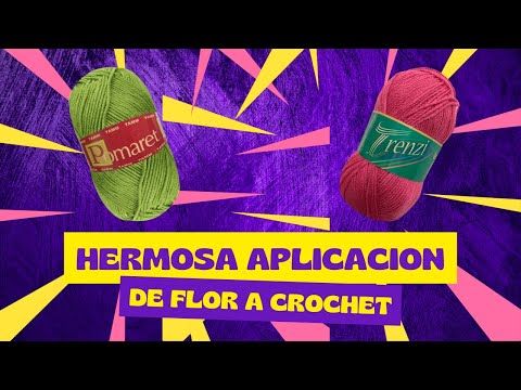 Hermosa flor a crochet fácil y rápido de tejer #crochet #diy #tutorial