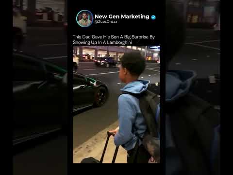 Dad Surprised His Son By Showing Up In Lamborghini