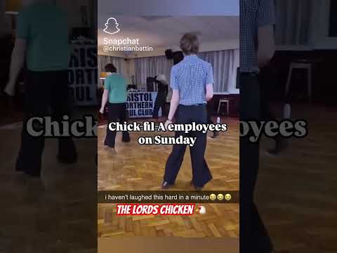 The lords chicken workers on a Sunday. #ChicFila #TrentBedding #Clogging #Dancing #Sunday #chicken