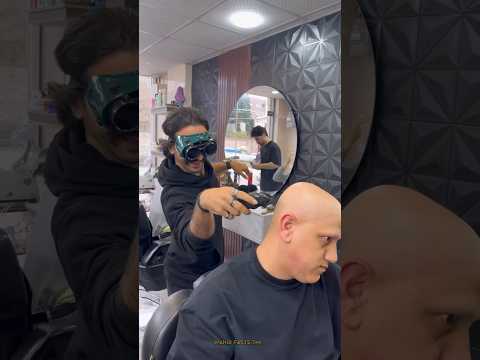 See How The Bald Man's Hair Was Cut #shortsvideo