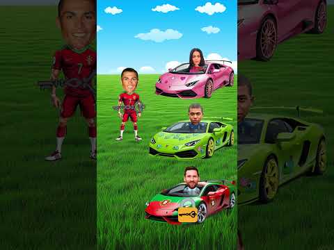 🚗 ¿De Quién Es Cada Auto? Ronaldo vs Messi vs Georgina! 🔥🏎️