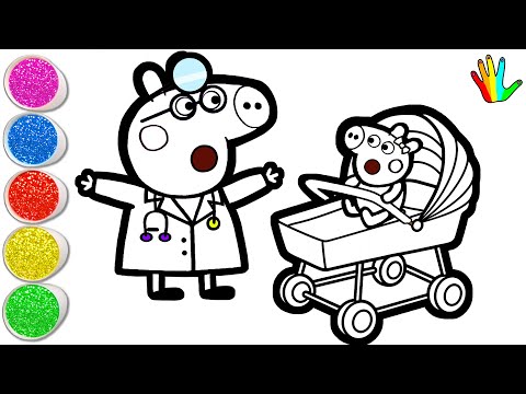 How to draw Baby Evie and Peppa Pig - Peppa and Friends Drawing for kids - Bee Art TV