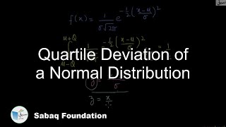 Quartile Deviation of a Normal Distribution
