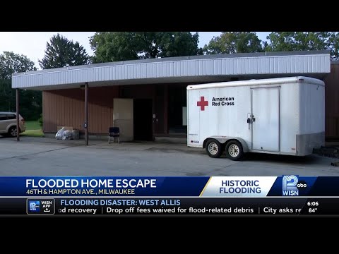 YouTube video thumbnail: Red Cross Shelters House Milwaukee Residents After Major Flooding