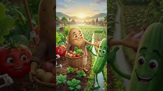 🥔 सब्जियों की मजेदार दुनिया 😂🥕 | Funny Vegetable Cartoon #shorts #funnyvideo #delhiprotest