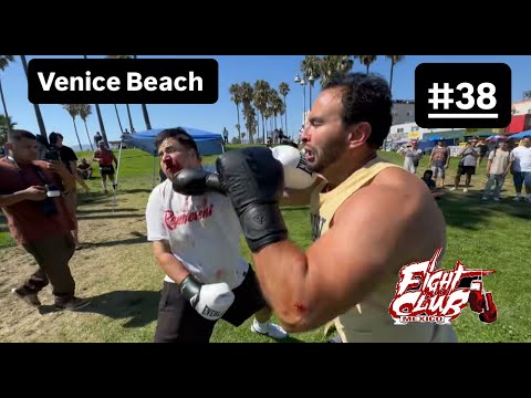 Venice Beach CA #38 FightClubMexico KOs,Cops,Women matches