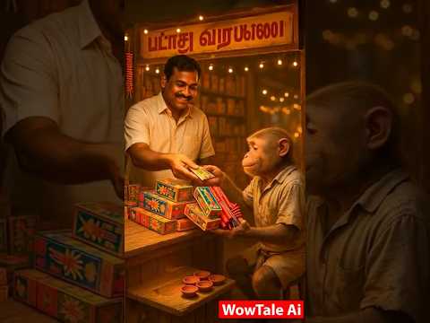 poor dad and son monkey Diwali emotional story 🥺 #diwali #crackers