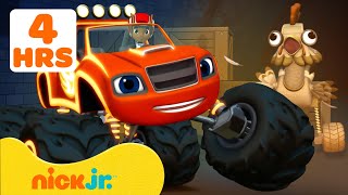 بليز والشاحنات العملاقة | ٤ ساعات من سباقات Blaze ومهام الإنقاذ! 💡 | نيكلوديون | Nick Jr. Arabia