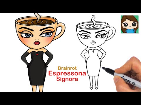 How to Draw Espressona Signora ☕️ Italian Brainrot