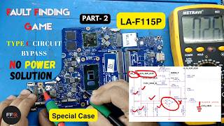LA-F115P NO POWER SOLUTION | C-TYPE VIN CIRCUIT BYPASS | PART 2 | #dell #inspiron #typec #bypass
