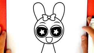 HOW TO DRAW CUTE PINKY SPRUNKI IN 3 MINUTES - STEP BY STEP