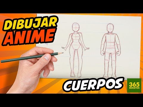 COMO DIBUJAR ANIME FACIL - Como dibujar cuerpo completo - cuerpo femenino y masculino
