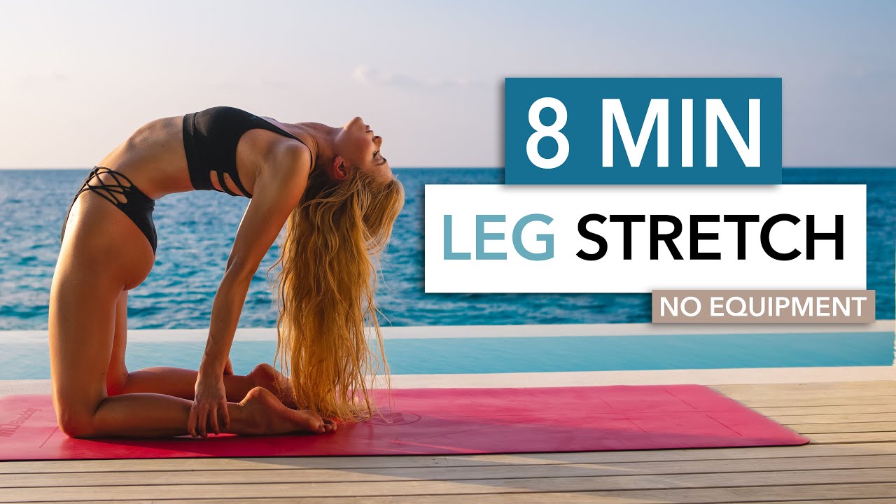 8 MIN LEG STRETCH - short & relaxing for thighs, hamstrings & your butt - Pamela Reif