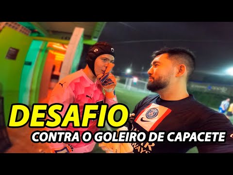 DESAFIO DE 10 JOGOS CONTRA O GOLEIRO DE CAPACETE! QUEM VENCEU?