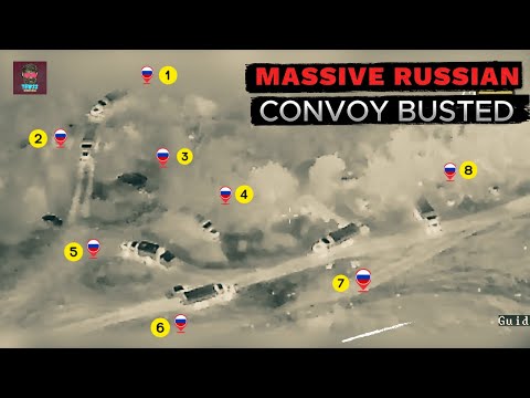 Ukrainian Forces SMASH Massive Russian Convoy with Cluster Munitions | WIPE OUT Russian Strongholds