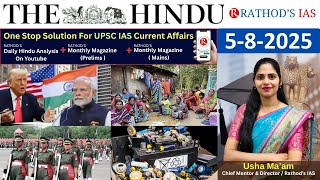 5-8-2025 | The Hindu Analysis In English for UPSC | Daily current affairs | The Hindu #upsc