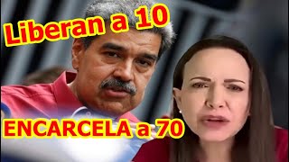 María Corina DENUNCIA NUEVA Ola REPRESIVA en Venezuela LIBERAN 10 DESPARECEN 70 ¿HASTA CUANDO?