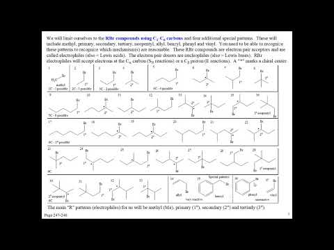 Chapter 9, SN and E Chemistry, lecture 1