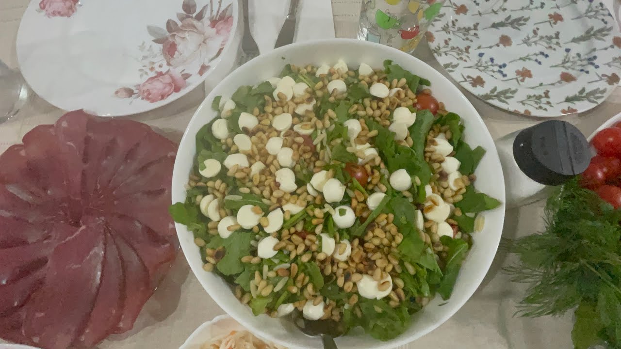 МАМА ЛЕНА ГОТОВИТ-САЛАТ С РУККОЛОЙ И МАКАРОНАМИ-ИДЕЯ САЛАТА НА НОВЫЙ ГОД