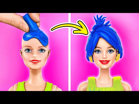 Boneca Barbie feia se torna uma princesa! Doll Hacks & Crafts